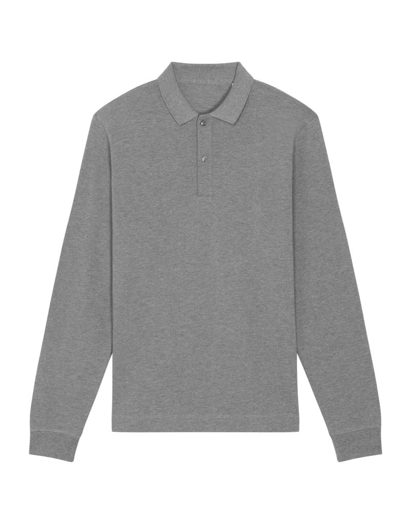 Polo Prepster Long Sleeve Stanley Stella - Mid Heather Grey