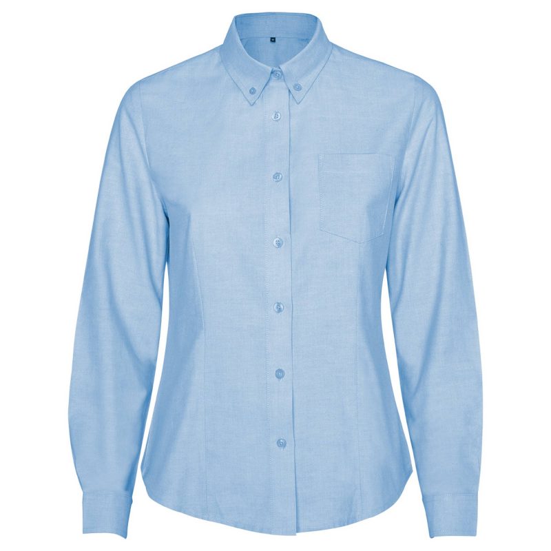 Camisa Oxford Woman Roly - Celeste