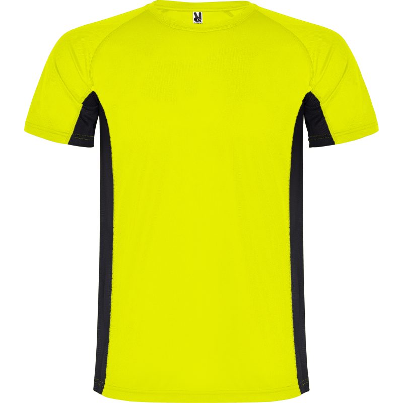 Camiseta Shanghai Roly - Amarillo Fluor/ Negro