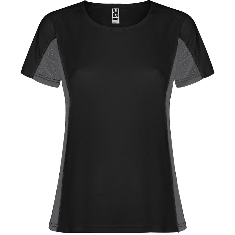 Camiseta Shanghai Woman Roly - Negro/Plomo Oscuro