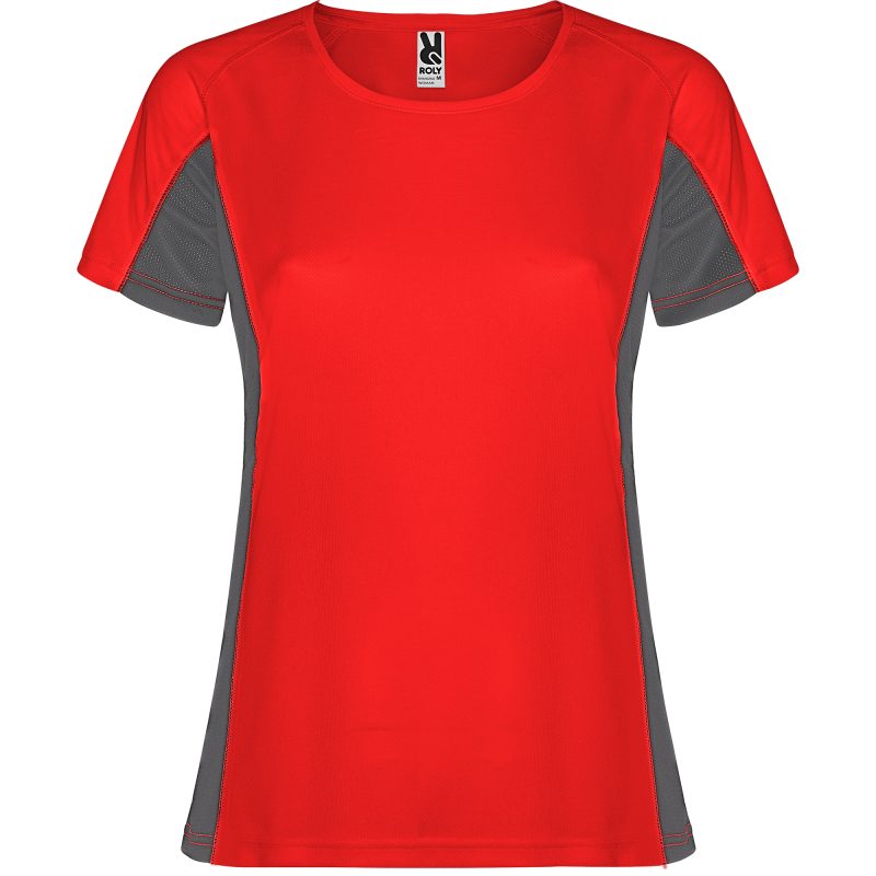 Camiseta Shanghai Woman Roly - Rojo/Plomo Oscuro