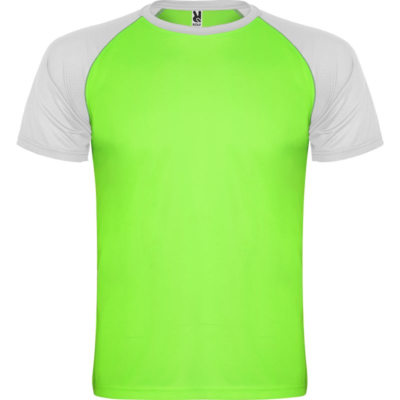 Camiseta Indianapolis Roly - Verde Fluor/Blanco