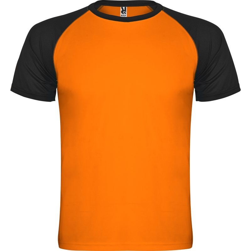 Camiseta Indianapolis Roly - Naranja Fluor/Negro