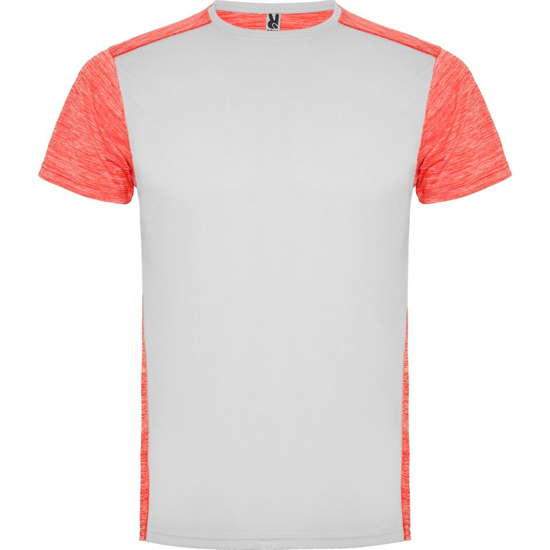 Camiseta Zolder Roly - Blanco/Coral Fluor Vigore