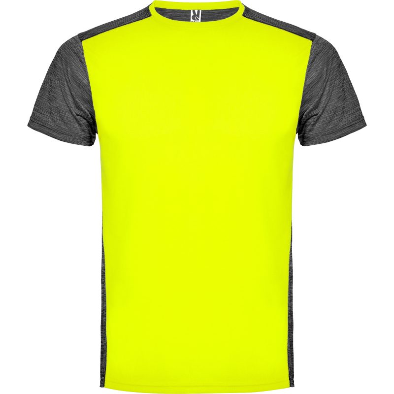 Camiseta Zolder Roly - Amarillo Fluor/Negro Vigore