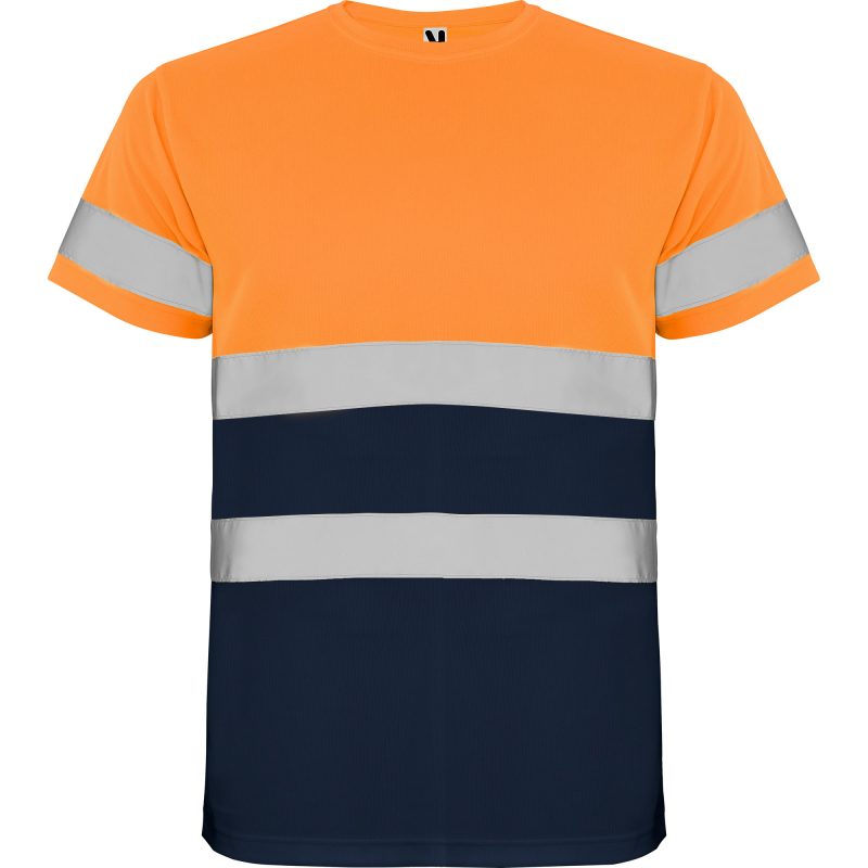 Camiseta Delta Roly - Marino/Naranja Fluor
