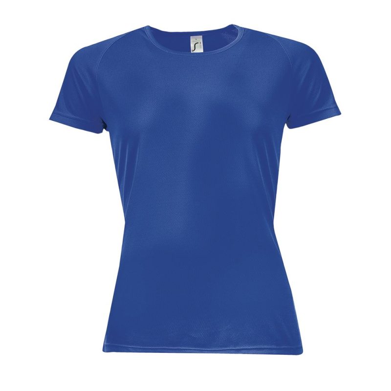 Camiseta De Mujer Mangas Raglán Sporty Women Sols - Azul Royal - Sols