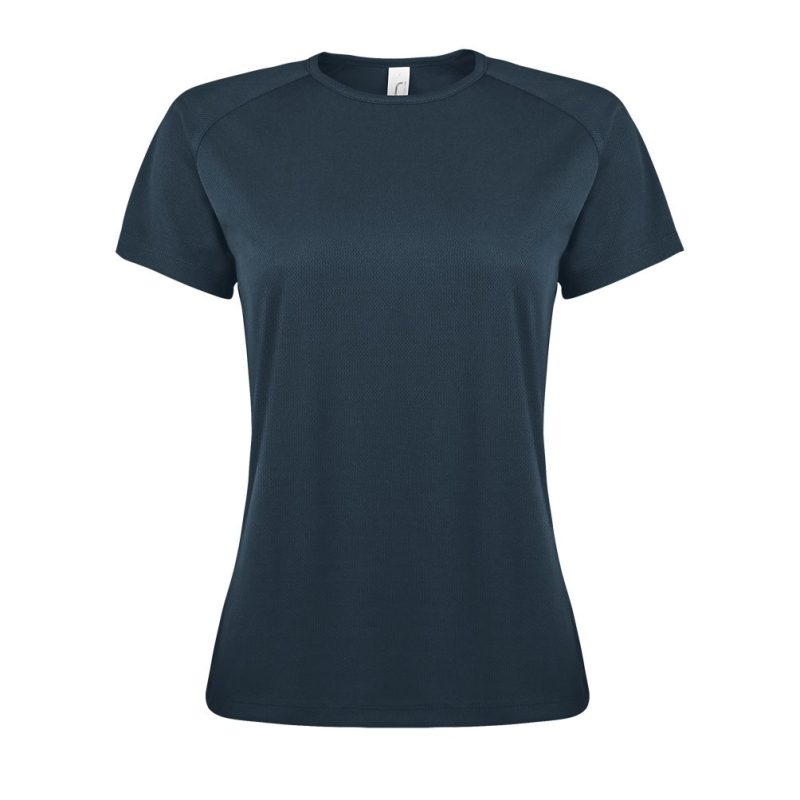 Camiseta De Mujer Mangas Raglán Sporty Women Sols - Azul Petróleo - Sols