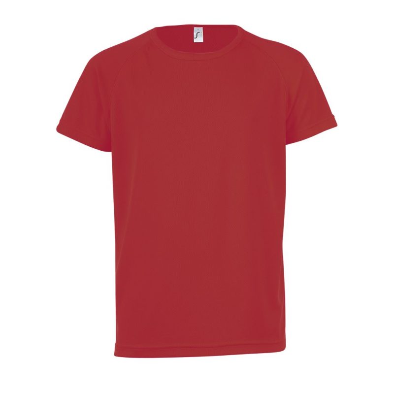 Camiseta Niños Mangas Raglan Sporty Kids Sols - Rojo - Sols