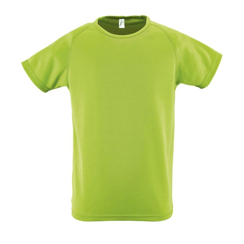 Camiseta Niños Mangas Raglan Sporty Kids Sols - Verde Manzana - Sols