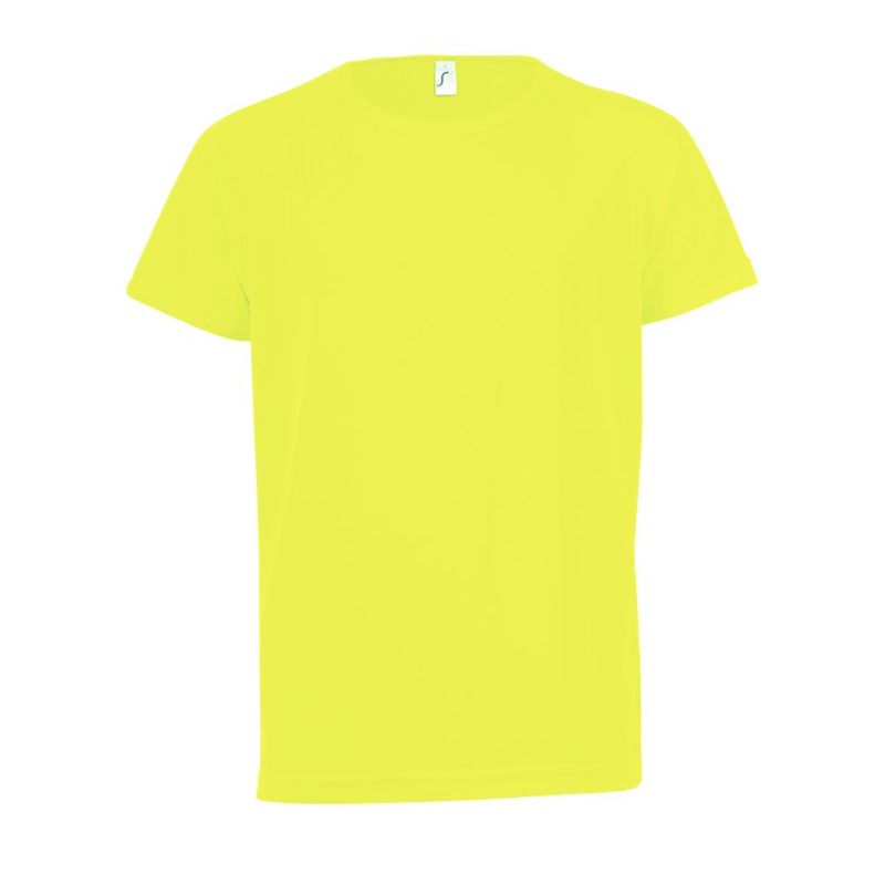 Camiseta Niños Mangas Raglan Sporty Kids Sols - Amarillo Neon - Sols