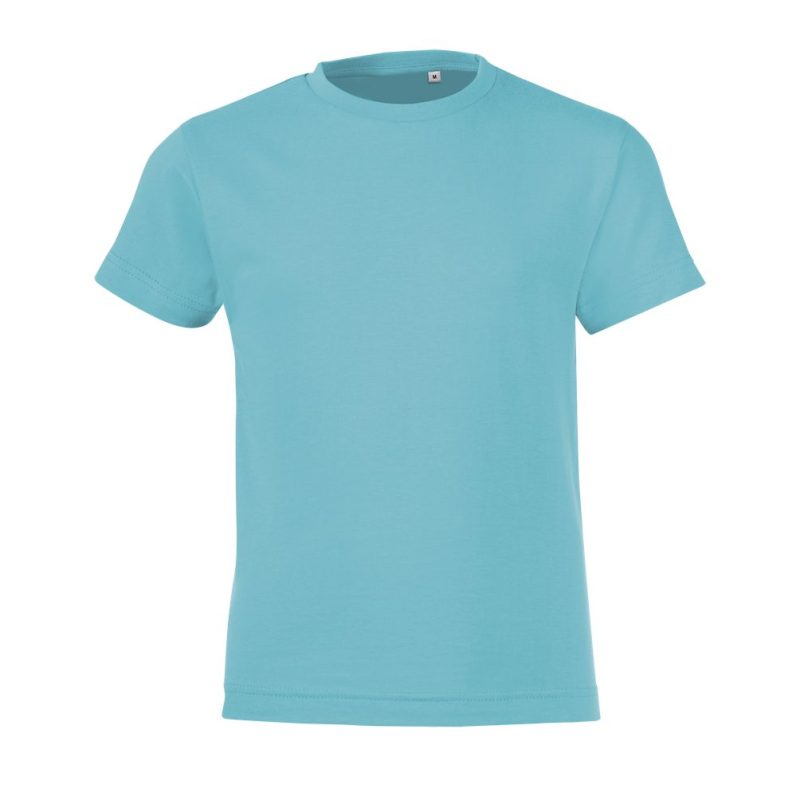 Camiseta Niños Cuello Redondo Regent Fit Kids Sols - Azul Atolón - Sols