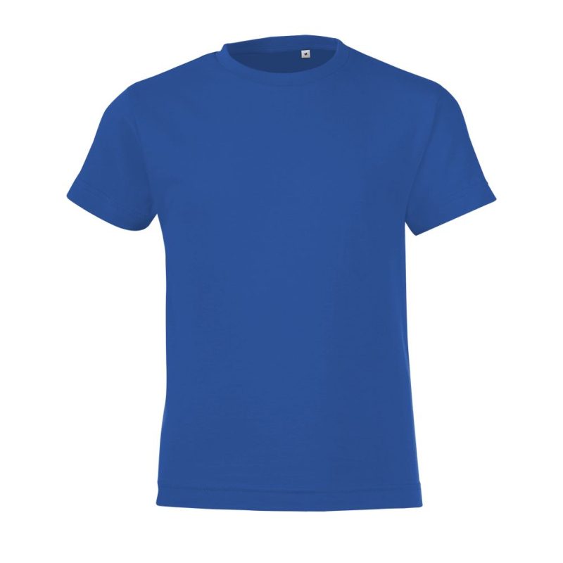 Camiseta Niños Cuello Redondo Regent Fit Kids Sols - Azul Royal - Sols