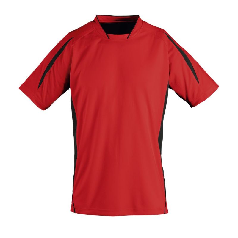 Camiseta Adulto Manga Corta Maracana 2 Ssl Sols - Rojo Negro - Sols