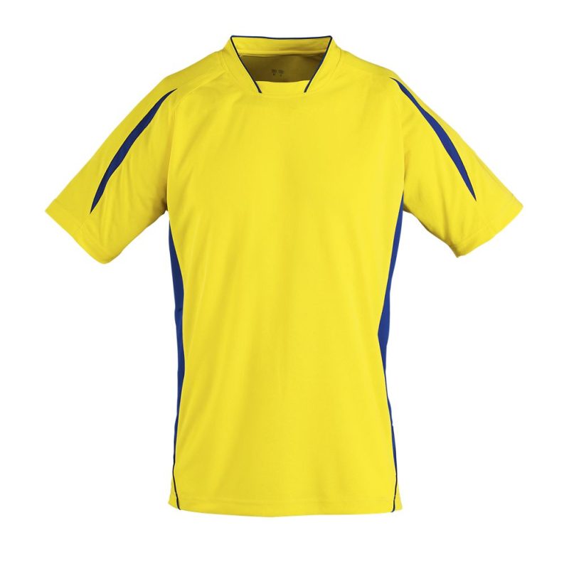 Camiseta Adulto Manga Corta Maracana 2 Ssl Sols - Amarillo Limon Azul Royal - Sols