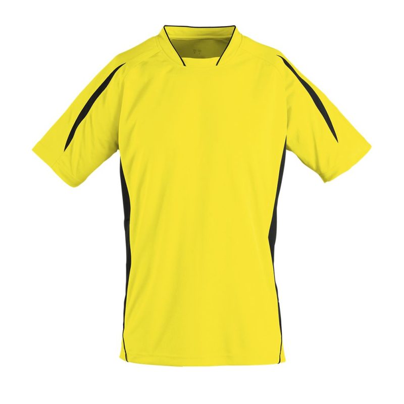 Camiseta Adulto Manga Corta Maracana 2 Ssl Sols - Amarillo Limon Negro - Sols