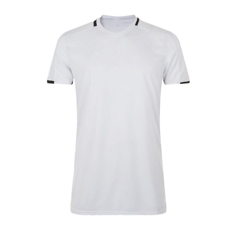 Camiseta Adulto Contrastada Classico Sols - Blanco Negro - Sols