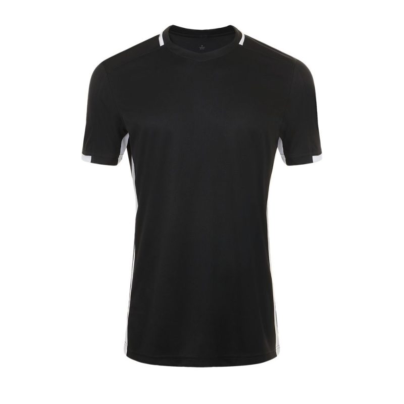 Camiseta Adulto Contrastada Classico Sols - Negro Blanco - Sols
