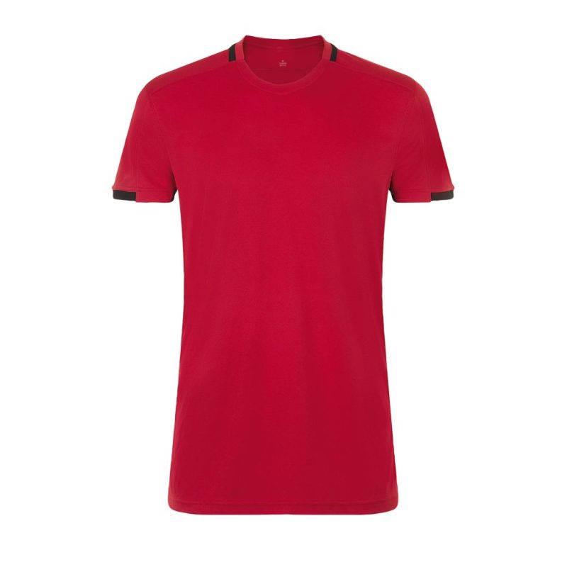 Camiseta Adulto Contrastada Classico Sols - Rojo Negro - Sols