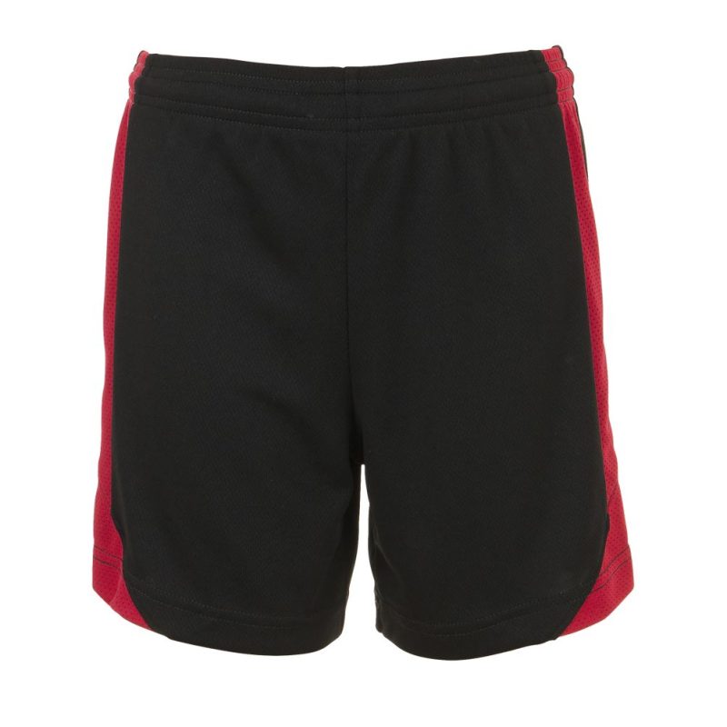 Pantalones Cortos Con Contraste Olimpico Sols - Negro Rojo - Sols