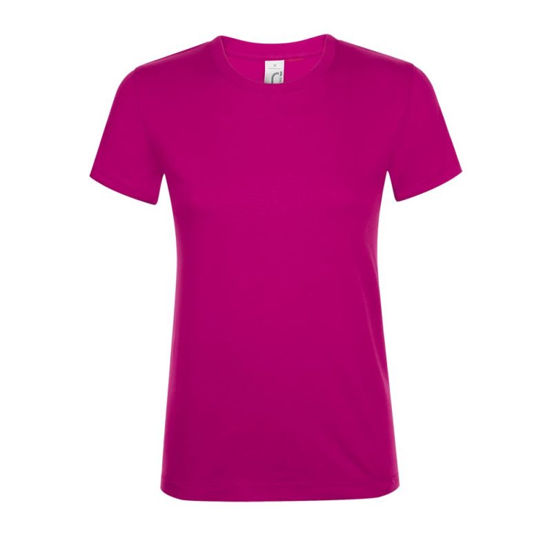 Camiseta De Mujer Cuello Redondo Regent Women Sols - Fucsia - Sols