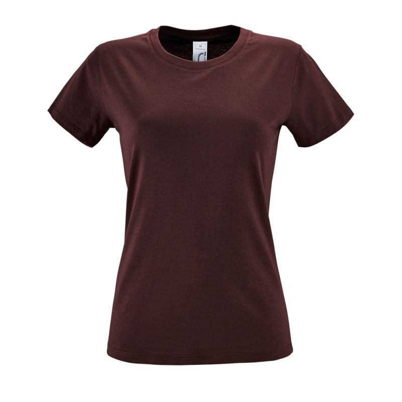 Camiseta De Mujer Cuello Redondo Regent Women Sols - Burdeos - Sols