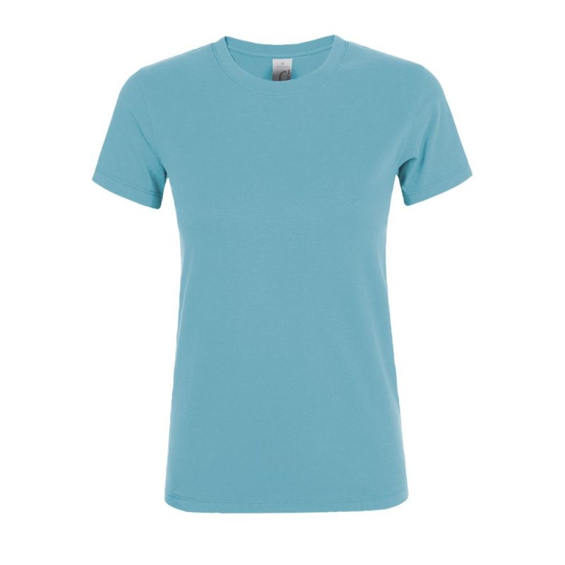 Camiseta De Mujer Cuello Redondo Regent Women Sols - Azul Atolón - Sols