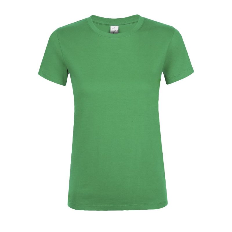 Camiseta De Mujer Cuello Redondo Regent Women Sols - Verde Pradera - Sols