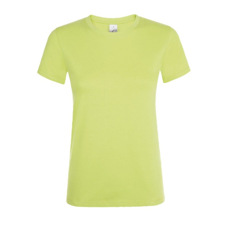 Camiseta De Mujer Cuello Redondo Regent Women Sols - Verde Manzana - Sols