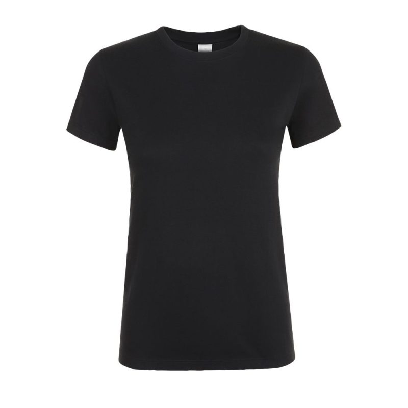 Camiseta De Mujer Cuello Redondo Regent Women Sols - Negro Profundo - Sols