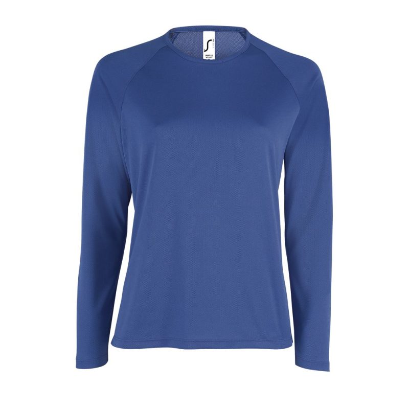 Camiseta De Deporte De Manga Larga De Mujer Sporty Lsl Women Sols - Azul Royal - Sols
