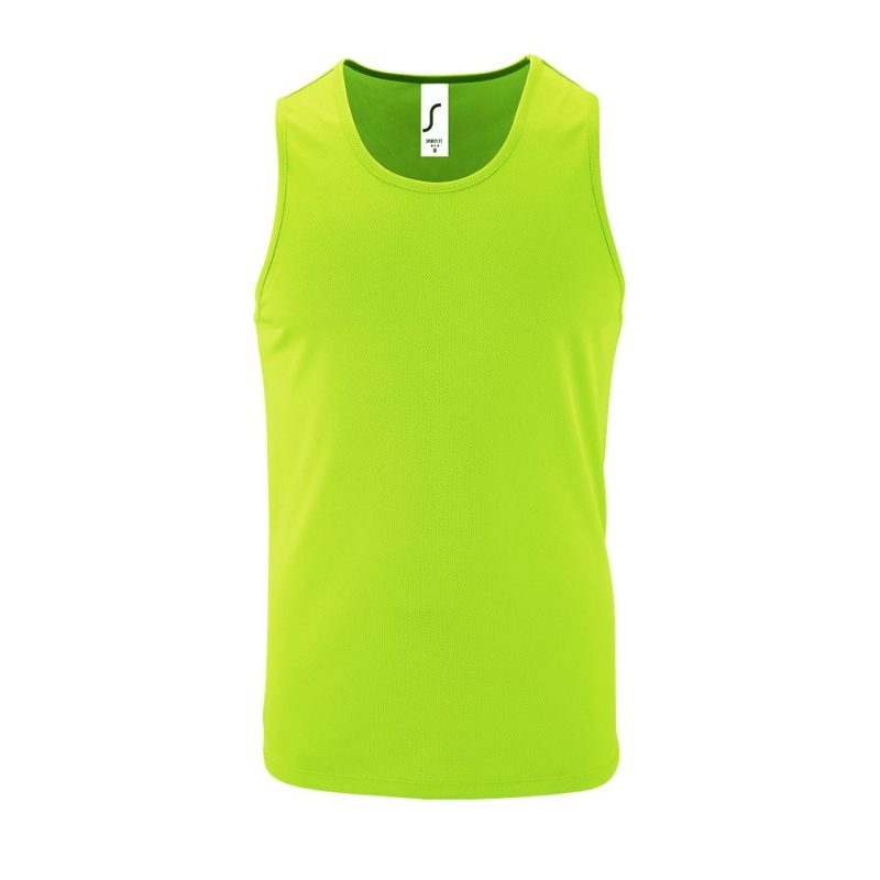 Camiseta De Tirantes De Deporte De Hombre Sporty Tt Men Sols - Verde Neón - Sols