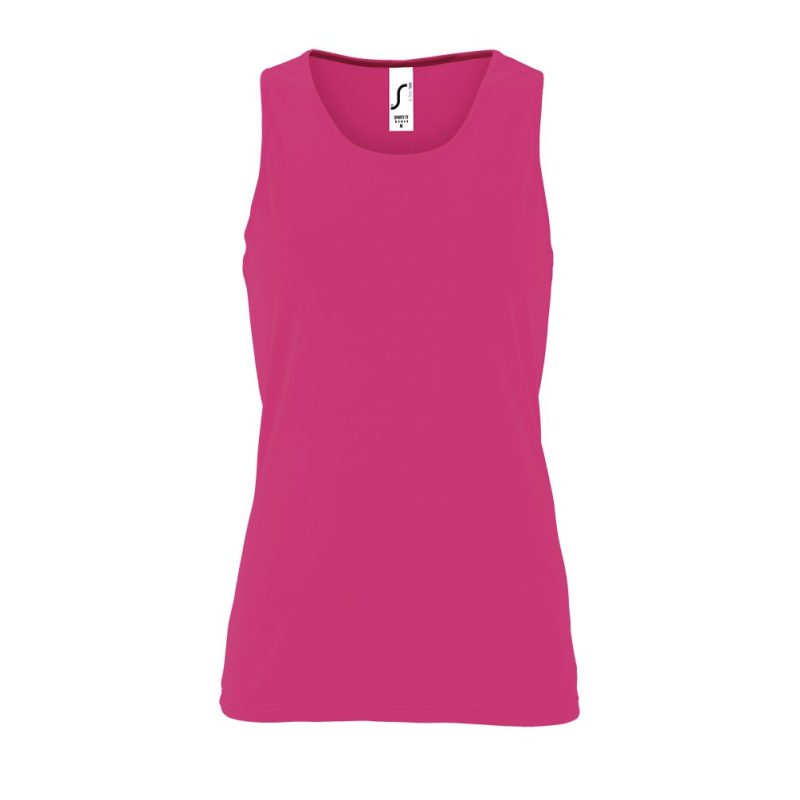 Camiseta De Tirantes De Deporte De Mujer Sporty Tt Women Sols - Rosa Fluor 2 - Sols