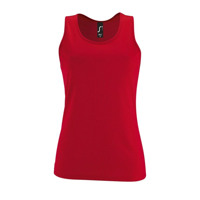 Camiseta De Tirantes De Deporte De Mujer Sporty Tt Women Sols - Rojo - Sols