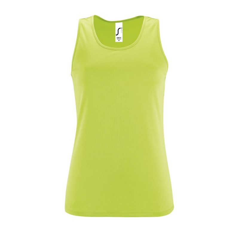 Camiseta De Tirantes De Deporte De Mujer Sporty Tt Women Sols - Verde Manzana - Sols
