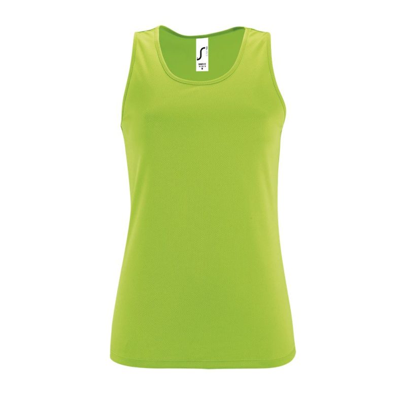 Camiseta De Tirantes De Deporte De Mujer Sporty Tt Women Sols - Verde Neón - Sols