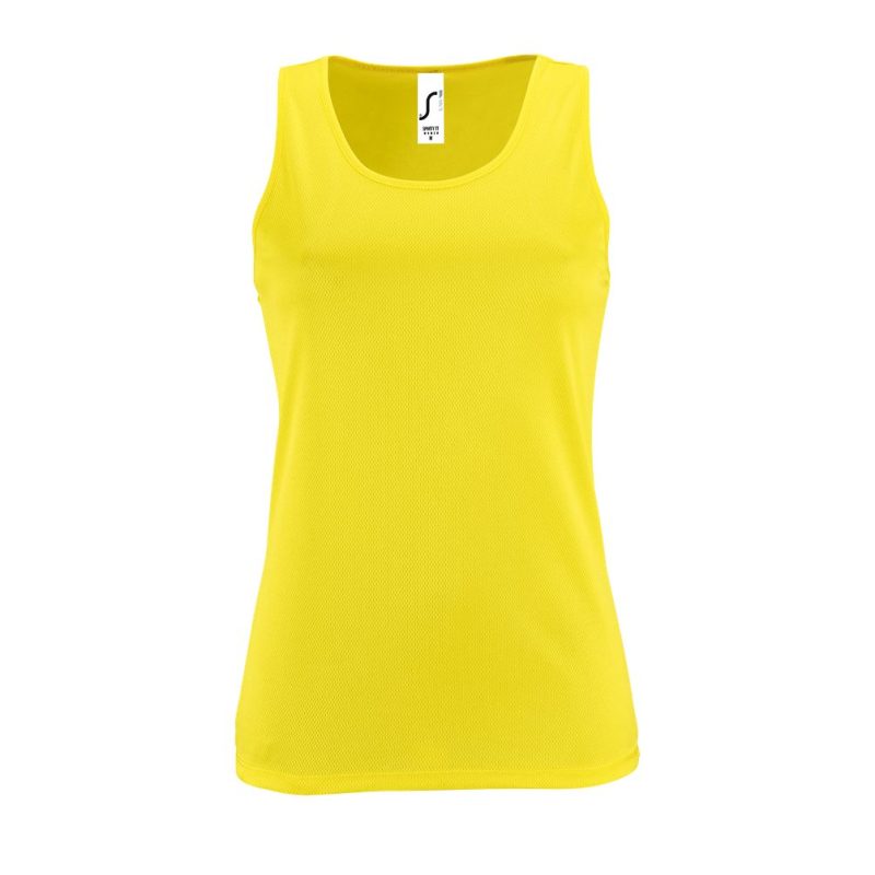 Camiseta De Tirantes De Deporte De Mujer Sporty Tt Women Sols - Amarillo Neon - Sols