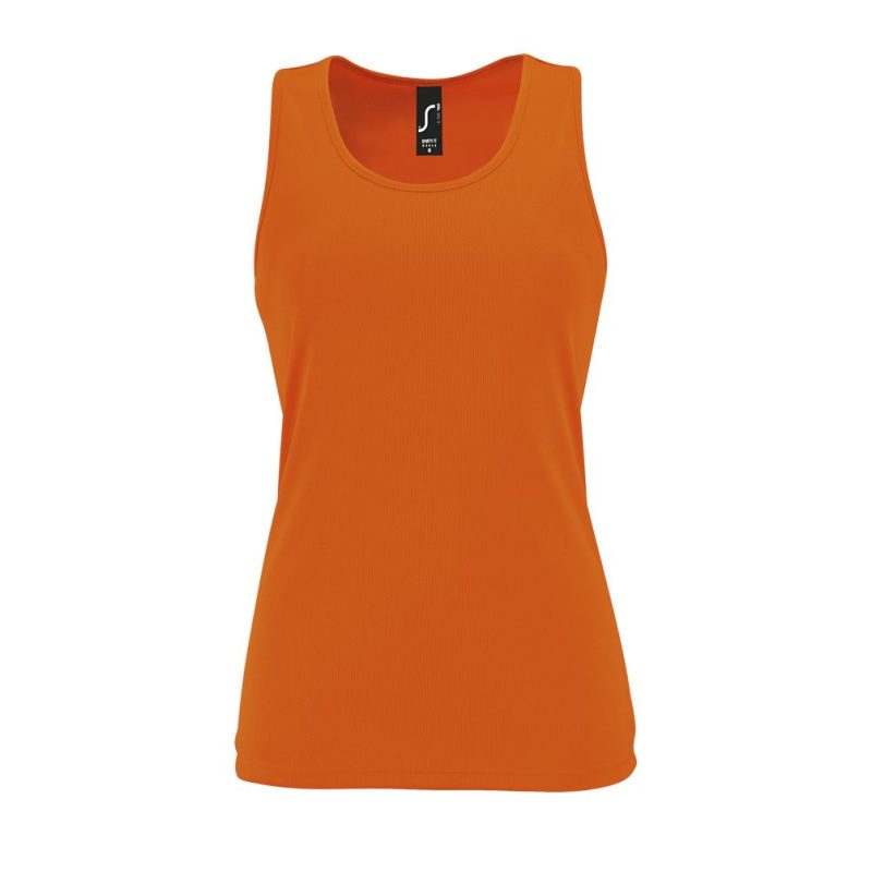 Camiseta De Tirantes De Deporte De Mujer Sporty Tt Women Sols - Naranja Fluor - Sols