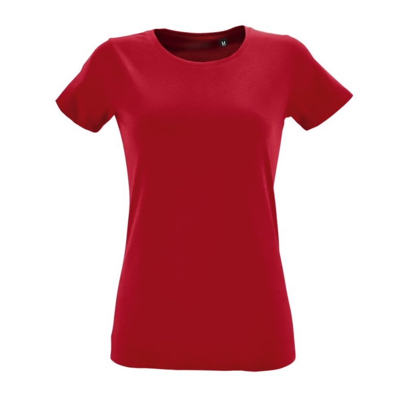 Camiseta Ajustada De Mujer Con Cuello Redondo Regent Fit Women Sols - Rojo - Sols