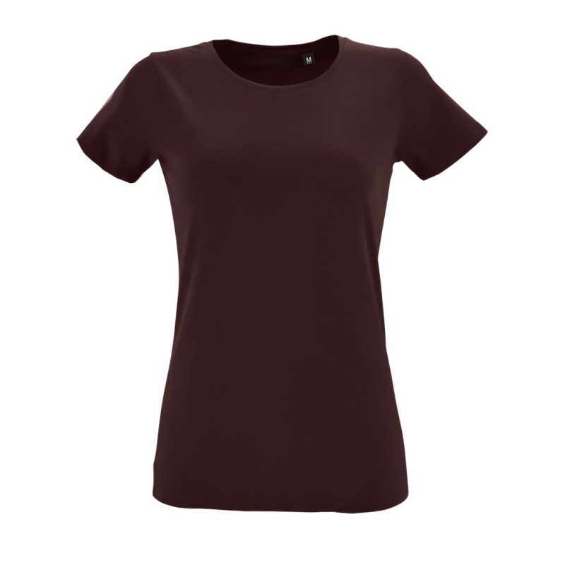 Camiseta Ajustada De Mujer Con Cuello Redondo Regent Fit Women Sols - Borgoña - Sols