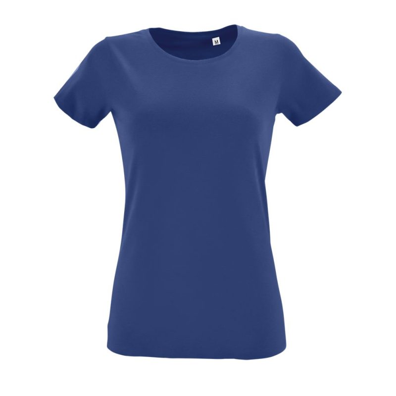 Camiseta Ajustada De Mujer Con Cuello Redondo Regent Fit Women Sols - Azul Royal - Sols