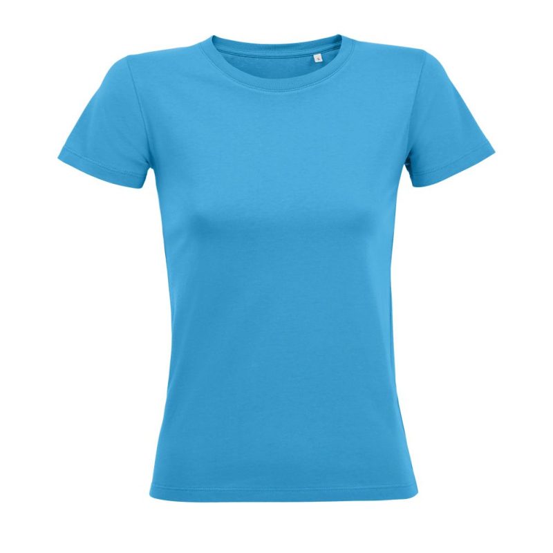 Camiseta Ajustada De Mujer Con Cuello Redondo Regent Fit Women Sols - Aqua - Sols