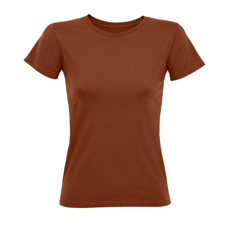 Camiseta Ajustada De Mujer Con Cuello Redondo Regent Fit Women Sols - Cerámica Terracota - Sols