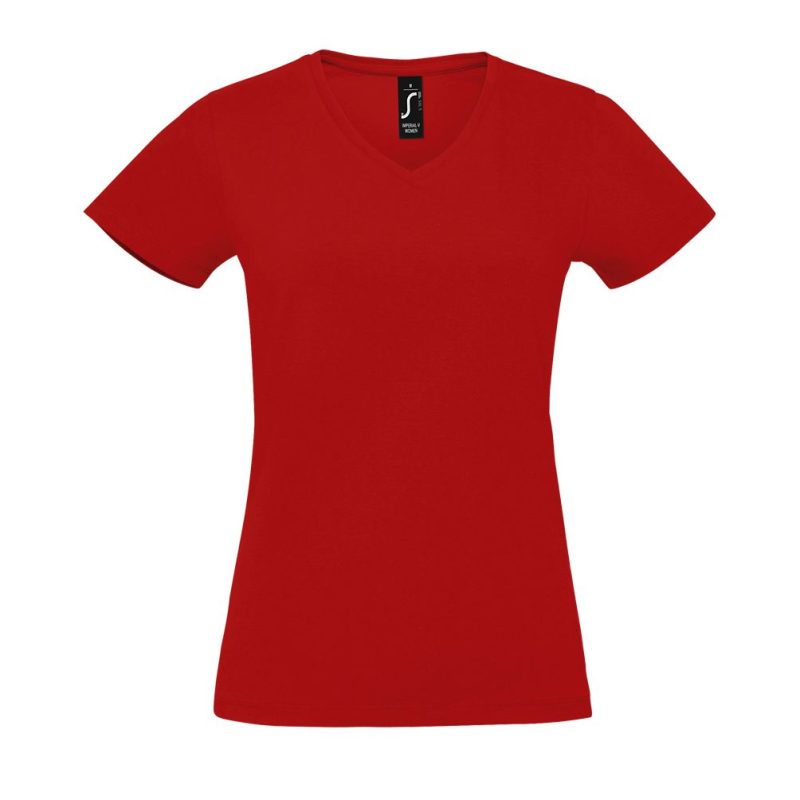 Camiseta Mujer Manga Corta Cuello Pico Imperial V Women Sols - Rojo - Sols