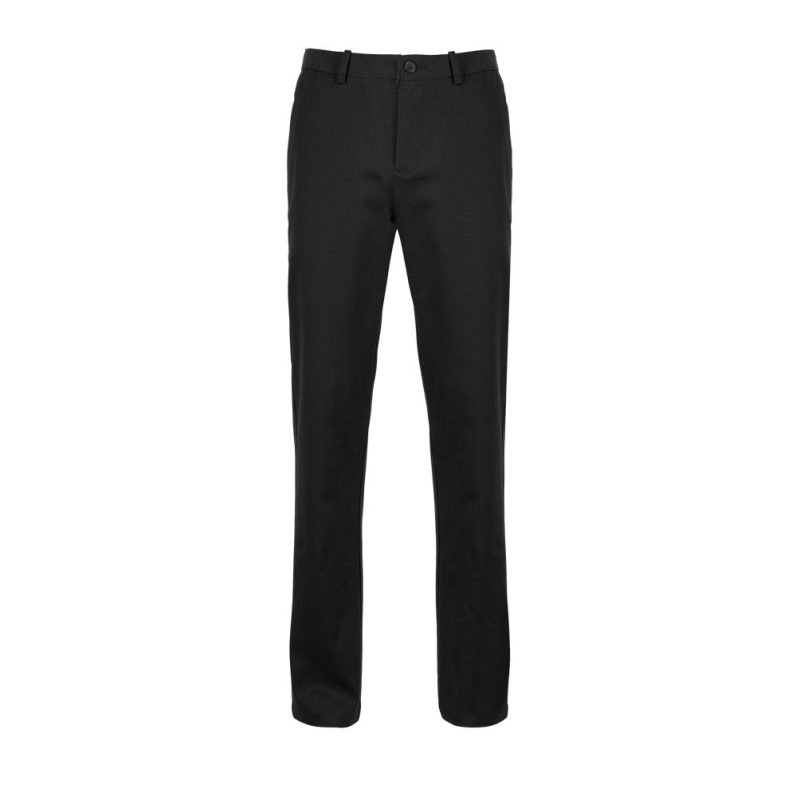 Pantalones Chinos Para Hombre Con Cintura Elástica Neoblu Gustave Men Sols - Negro Profundo - Sols