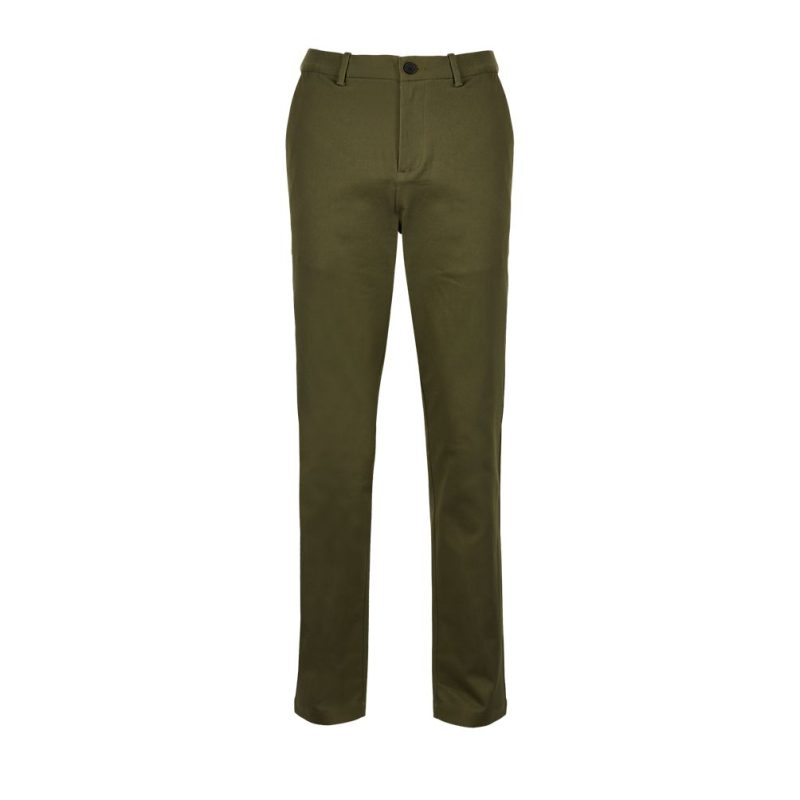 Pantalones Chinos Para Hombre Con Cintura Elástica Neoblu Gustave Men Sols - Kaki Oscuro - Sols