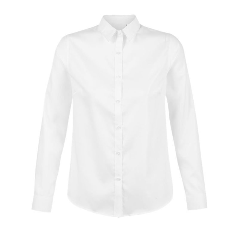 Camisa Para Mujer Sin Planchado Neoblu Blaise Women Sols - Blanco Óptimo - Sols