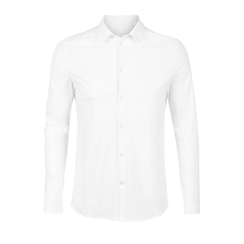 Camisa Para Hombre De Punto Liso Mercerizado Neoblu Balthazar Men Sols - Blanco Óptimo - Sols
