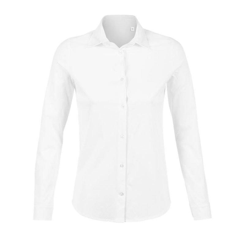 Camisa Para Mujer De Punto Liso Mercerizado Neoblu Balthazar Women Sols - Blanco Óptimo - Sols