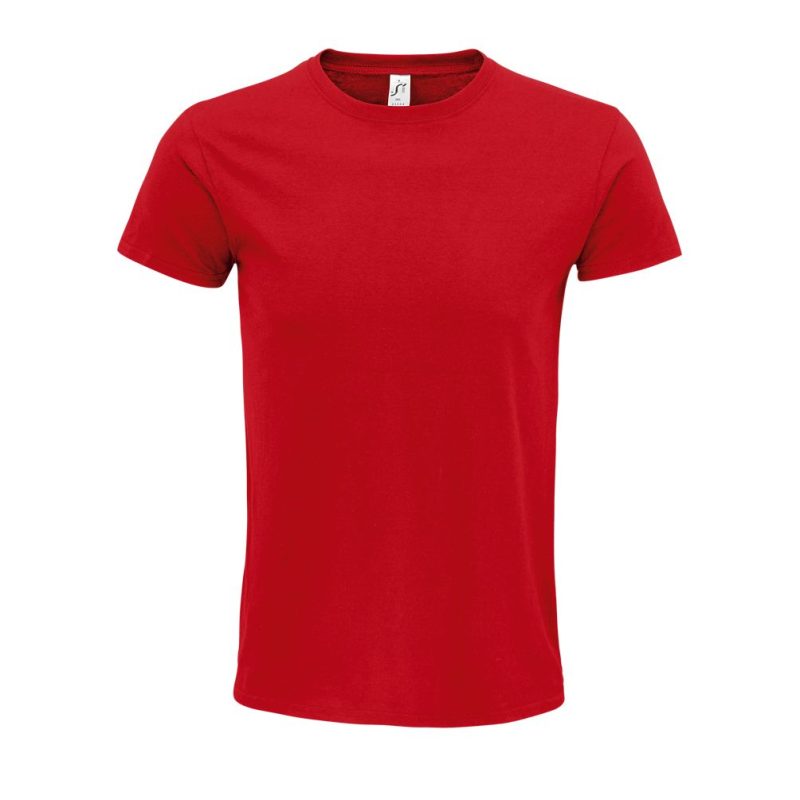 Camiseta Unisex De Punto Liso Y Cuello Redondo Epic Sols - Rojo - Sols